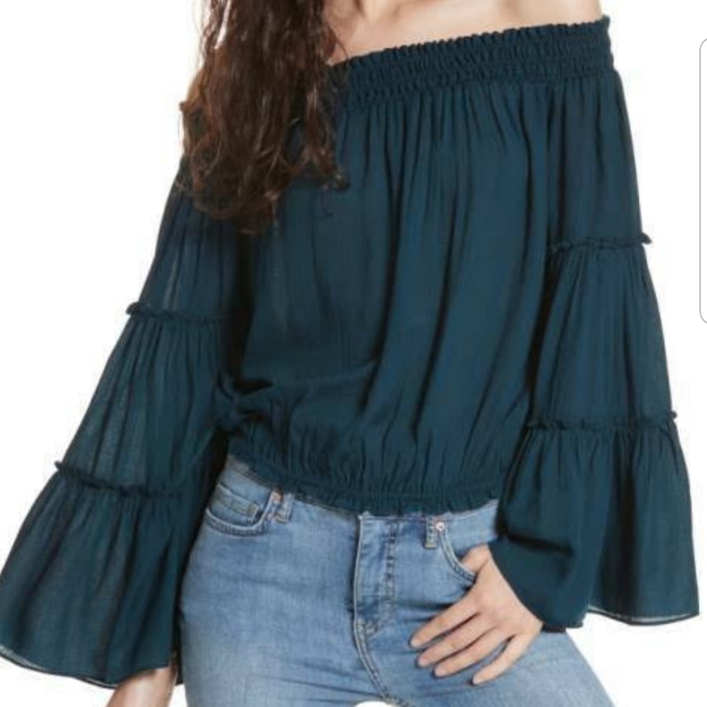 FREE PEOPLE bell sleeve boho blouse